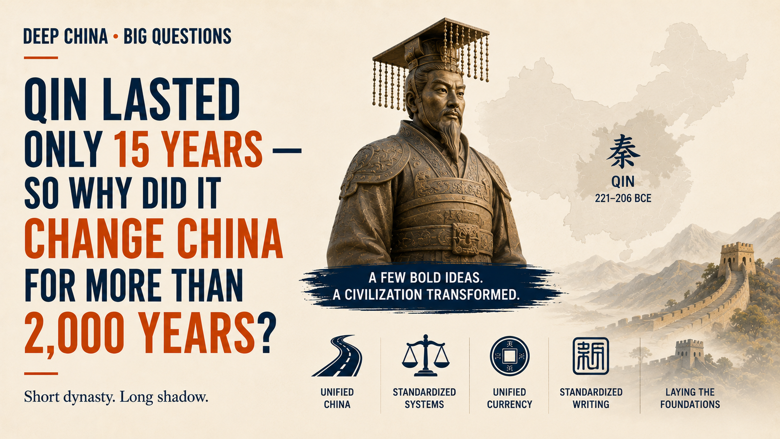 Michelin Course 7: Qin Lasted Only 15 Years. So Why Did It Change China for More Than 2,000 Years? – DEEP China. BIG Questions Series.